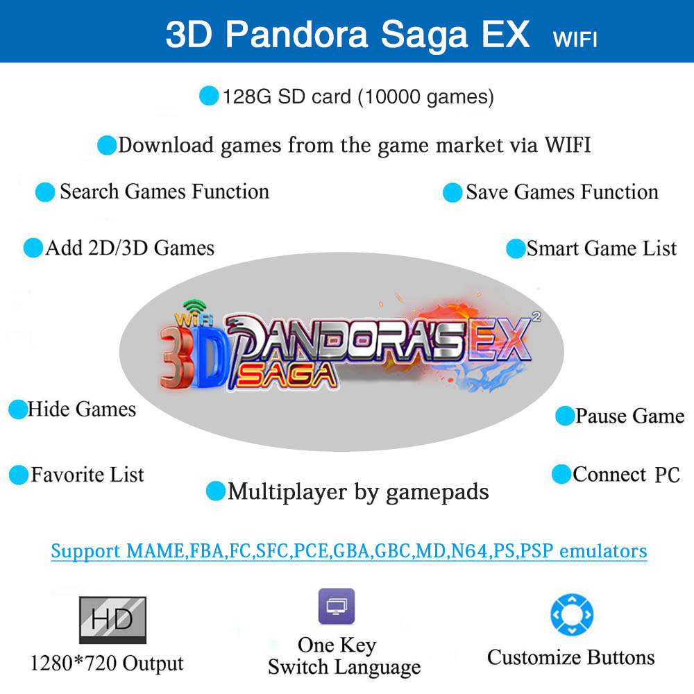 Boîtier d'arcade Pandora Saga  - Trackball Controller Arcade avis et prix